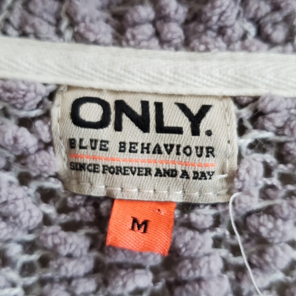 Only textured yarn long sweater cardigan grey, medium - Picture 6 of 7